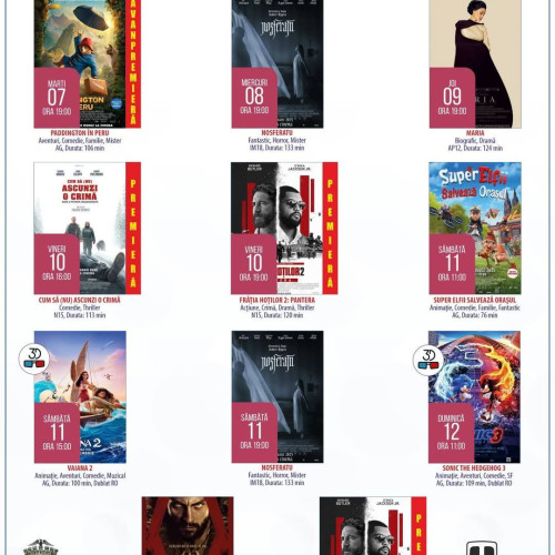 Programul proiecțiilor la cinema "Independența" din Târgoviște