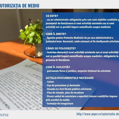APM Gorj a emis 142 de autorizații de mediu în 2024