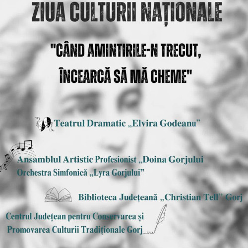 Omagiu adus operei lui Mihai Eminescu la Târgu Jiu cu ocazia Zilei Culturii Naționale