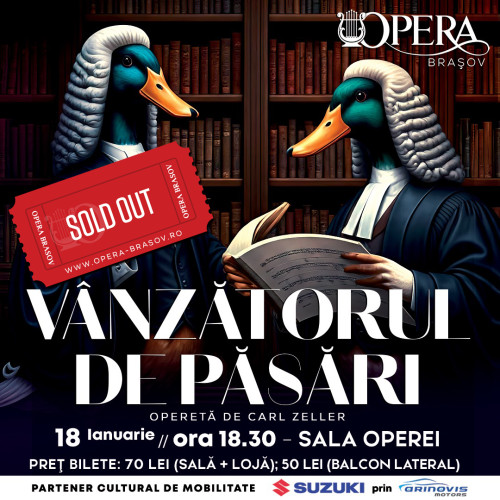 Opera Brașov organizează evenimente speciale cu ocazia Zilei Culturii Naționale