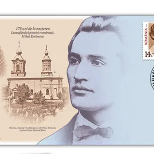 Romfilatelia lansează o emisiune filatelică dedicată lui Mihai Eminescu