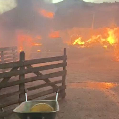 Incendiu devastator în satul Bucium, comuna Santamaria Orlea