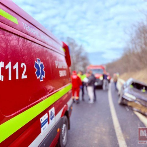 Accident rutier pe E 58, două persoane rănite