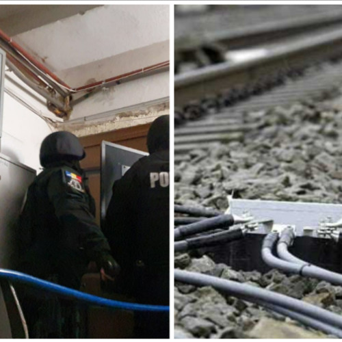 Trei percheziții în Mureș pentru furturi de cabluri din infrastructura feroviară