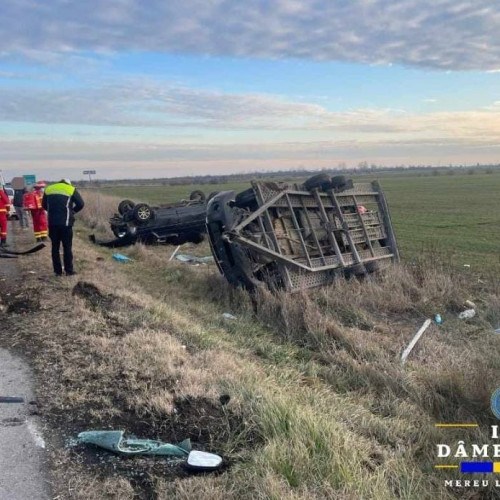 Accidente pe Autostrada A1, la km 65: intervin pompierii și echipajele medicale