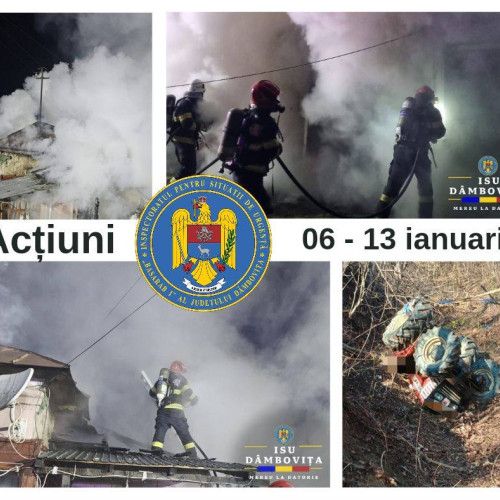 Pompierii din Dâmbovița au intervenit la 330 de evenimente în ultima săptămână