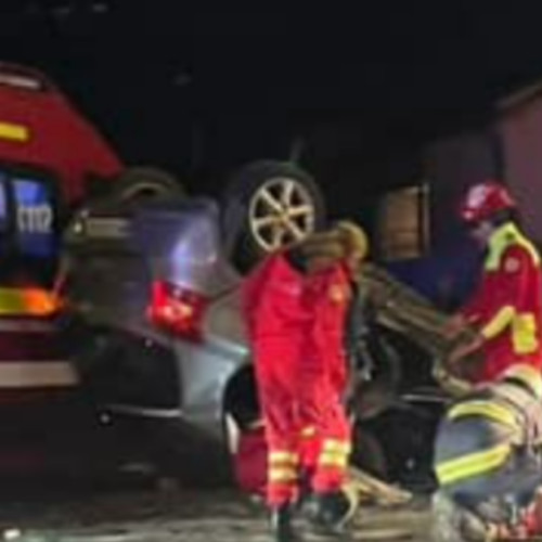 Pompierii intervin la un accident rutier în Urisor, județul Cluj
