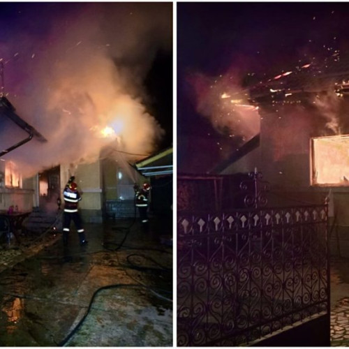 Incendiu devastator în Argeș: o gospodărie a fost cuprinsă de flăcări