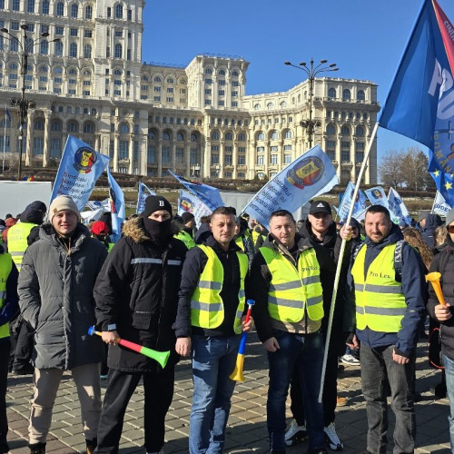Protest al polițiștilor din județul Alba în București