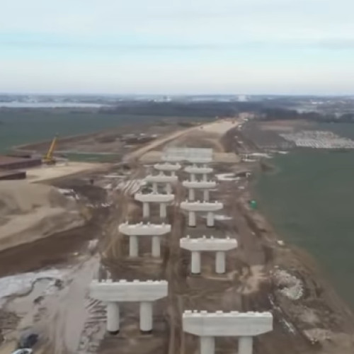 Avans date despre lucrările la podul Cernica, parte din Lotul 4 al A0 Nord