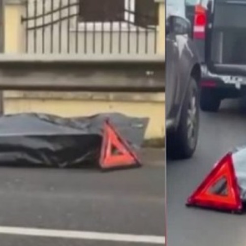Cadavru căzut dintr-o mașină funerară pe un drum din Maramureș