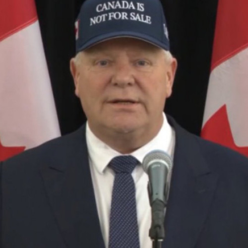 Premierul din Ontario răspunde provocărilor comerciale cu o pălărie mesaj