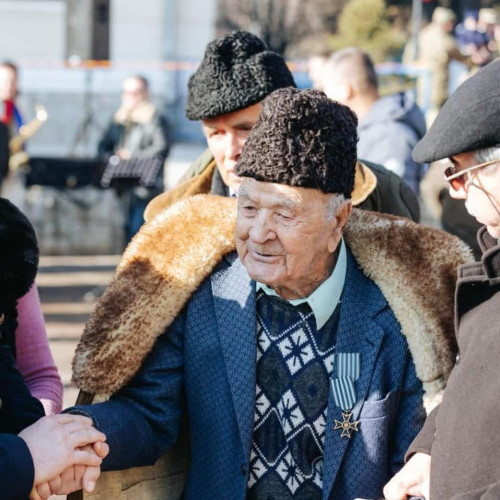 Florea Pasăre, ultimul veteran al Regimentului 18 "Tudor Vladimirescu", a împlinit 103 ani