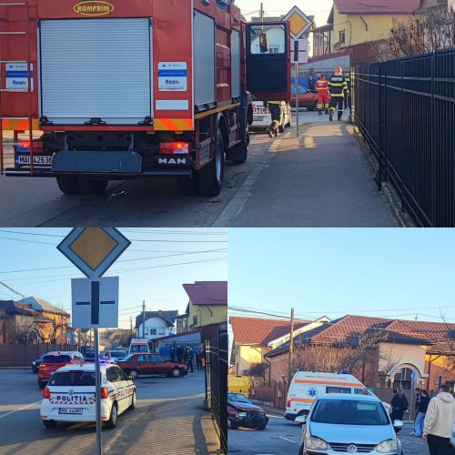 Accident rutier în Târgu Jiu, o femeie rănită