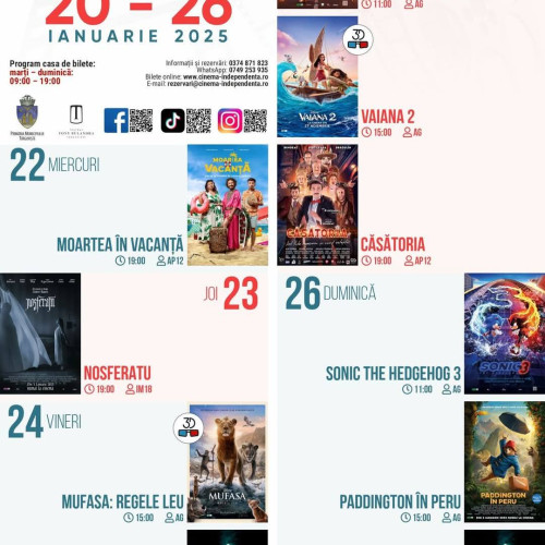 O experiență cinematografică unică la cinematograful "Independența" din Târgoviște