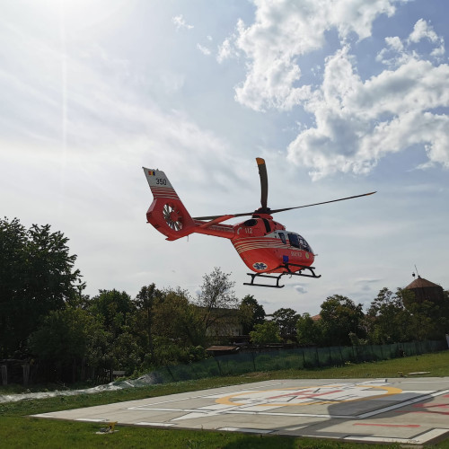 Elicopter SMURD intervenție de urgență la Botoșani