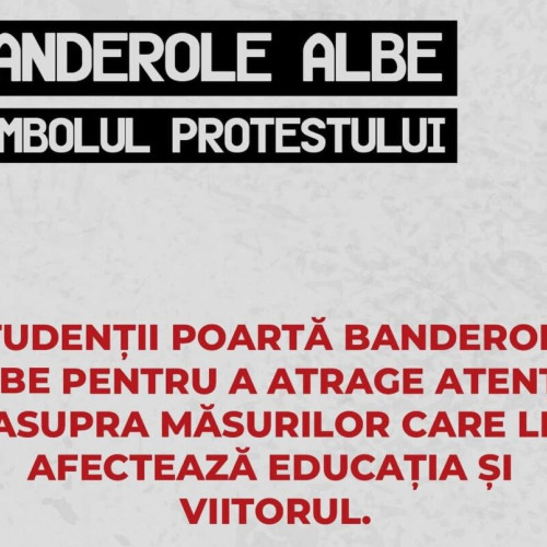 Studenții din întreaga țară protestează împotriva noilor măsuri prin purtarea banderolelor albe