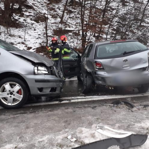 Accident rutier la ieșirea din Huedin