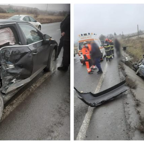 Accident rutier la ieșirea din Huedin, fără răniți