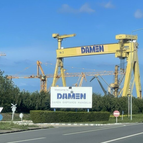 Protest împotriva concedierilor la santierul naval DSMa din Mangalia