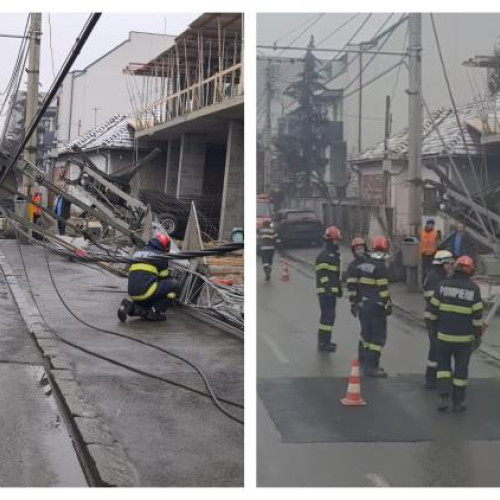 Macara căzută pe firele de curent în Cluj-Napoca