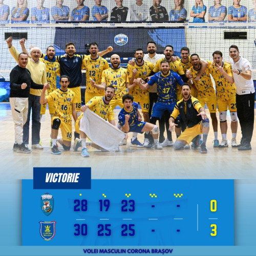CSM Corona Brașov și CS Arcada Galați obțin victorii în deplasare în etapa a 17-a