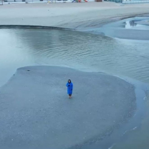 Imagini spectaculoase în stațiunea Mamaia