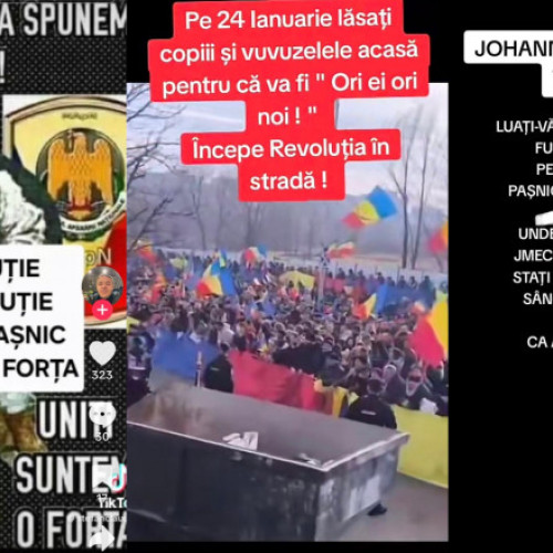 Mesaje de incitare la violență pe TikTok înainte de protestele din 24 ianuarie