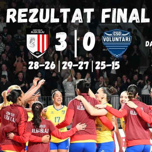 Volei Alba Blaj obține o victorie importantă în fața CSO Voluntari