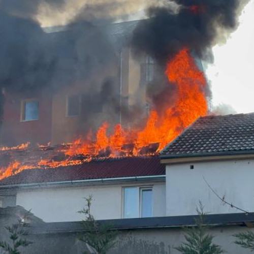 Incendiu pe strada Campului în Cluj-Napoca