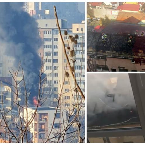 Incendiu pe strada Campului din Cluj-Napoca
