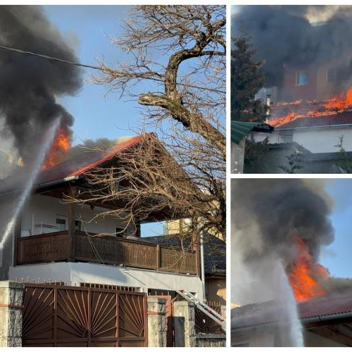 Incendiu devastează o casă pe strada Campului din Cluj-Napoca