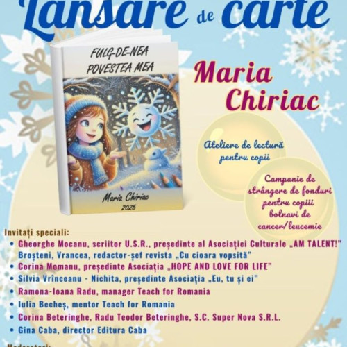 Lansare de carte dedicată lecturii la Focșani