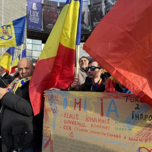 Protest la Bruxelles împotriva anulării alegerilor prezidențiale din România