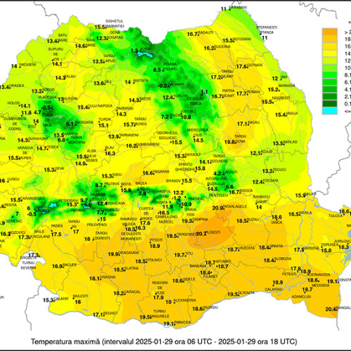 Temperaturi record în România: Mangalia, cea mai caldă zonă