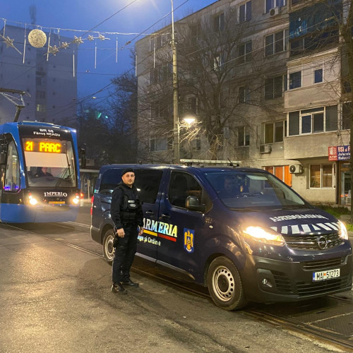 Jandarmii din Brăila intervin pentru a opri un tramvai fără vatman