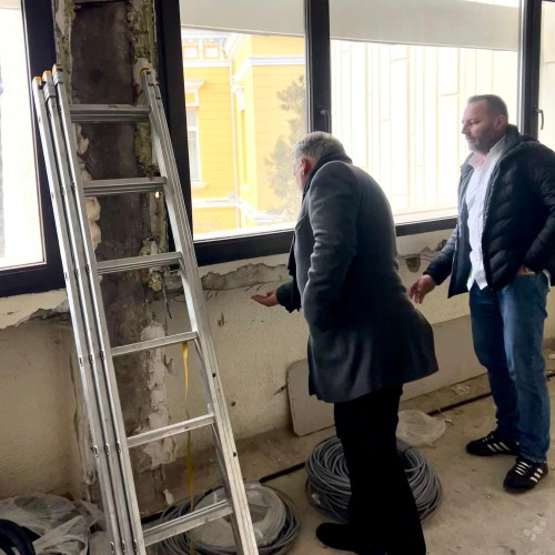 Vizita prefectului Dan Nechifor pe șantierul Palatului Administrativ