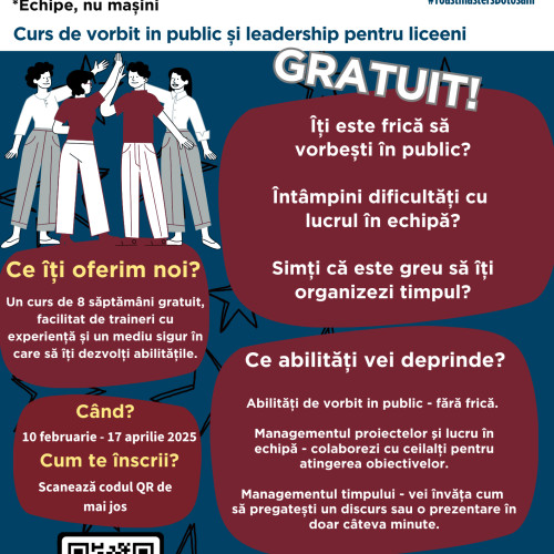 Tinerii sunt invitați să se dezvolte prin cursurile Youth Leadership 2025