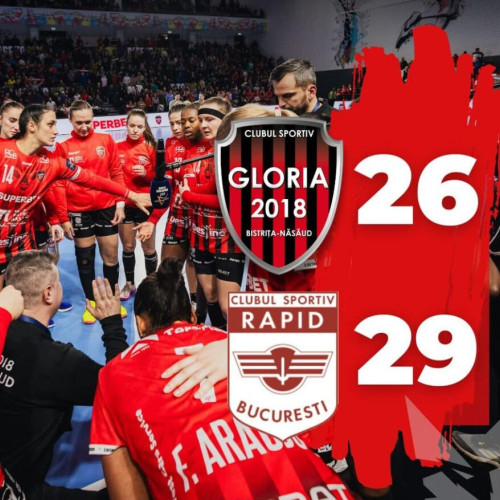 Gloria Bistrița pierde în fața Rapidului, într-un meci disputat la TeraPlast Arena