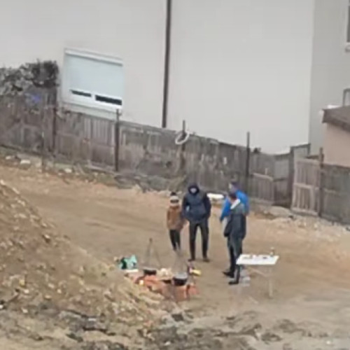 Caldură și voie bună în Florești, unde localnicii au gătit pe stradă