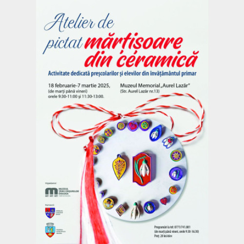 Atelier de pictat martisoare din ceramica la Muzeul Memorial &quot;Aurel Lazar&quot;