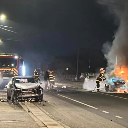 Accident rutier cu mai multe vehicule în județul Cluj