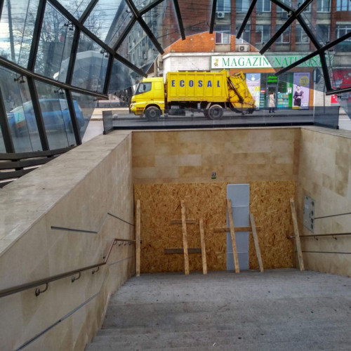 Restricții de acces în Pasajul subteran "Dunărea" din centrul municipiului Galați