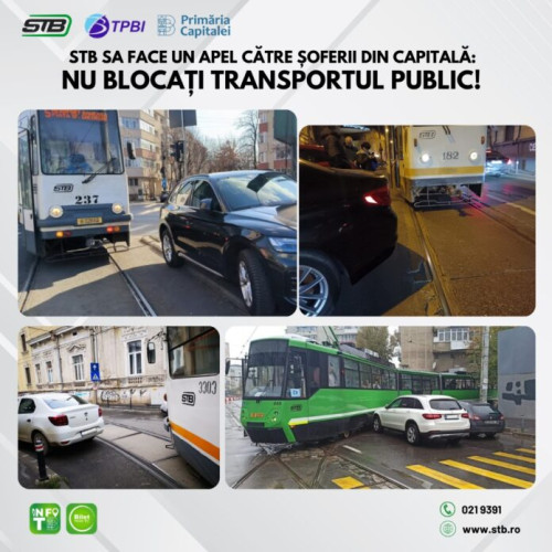 STB solicită respectarea regulilor de circulație pentru a evita perturbarea transportului public