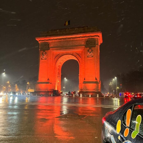 Clădiri din București și alte orașe din România se luminează în portocaliu de Ziua Mondială a Luptei Împotriva Cancerului