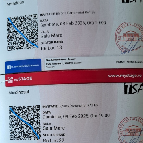 RATBV oferă invitații la spectacolele Teatrului "Sica Alexandrescu"