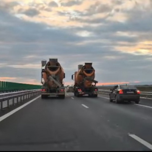 Sofer de betoniera din Galati, sub investigatie dupa o filmare pe Autostrada A7