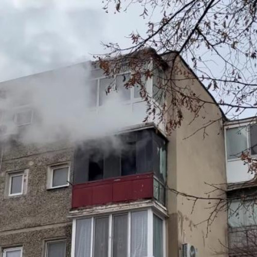 Incendiu pe Bulevardul Nicolae Titulescu din Cluj-Napoca