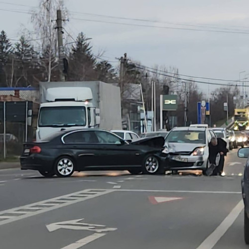 Accident rutier la intrarea în comuna Aninoasa