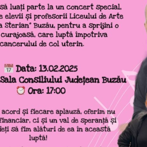 Liceul de Arte "Margareta Sterian" organizează un concert caritabil pentru susținerea unei femei bolnave